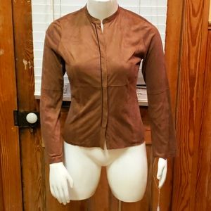 Like new Max Studio Size L Suede like shirt
